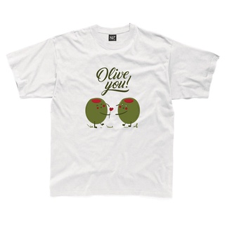 เสื้อยืด พิมพ์ลาย I Love You Olive You เหมาะกับของขวัญวันวาเลนไทน์ สําหรับผู้ชาย