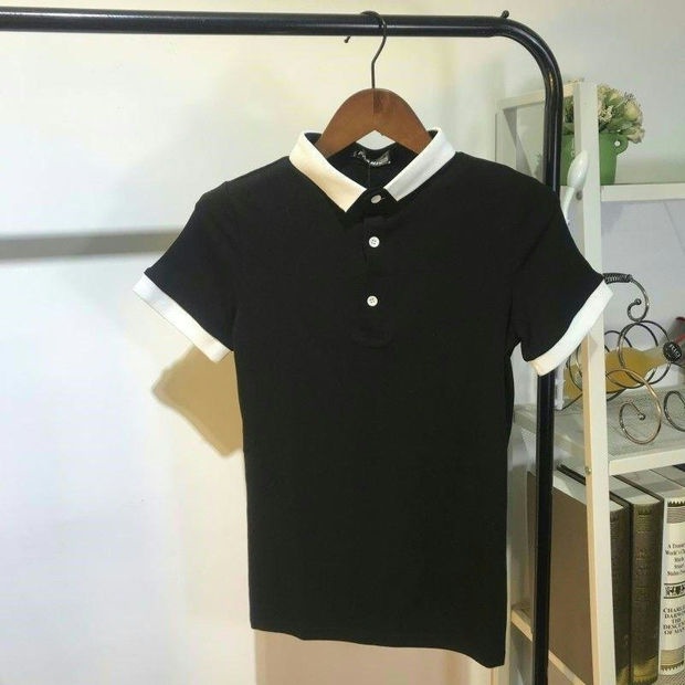 ฤดูร้อนผู้ชายแขนสั้นเสื้อยืดเสื้อโปโล-paul-สีทึบการค้าต่างประเทศขนาดใหญ่ความเห็นอกเห็นใจน้ำวิญญาณ-guy-สุทธิสีแดงวรรคเ