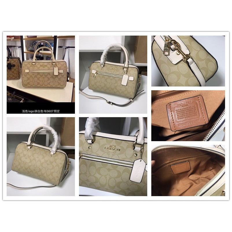 นำเข้าจากต่างประเทศ-coach-f83607-กระเป๋าแฟชั่นสตรี-กระเป๋าถือ-กระเป๋าสะพาย-เปลือกหอยแพคเกจ