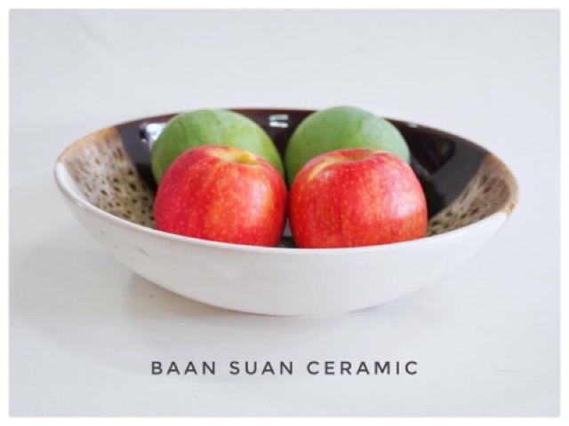 baansuanceramic-จานสลัด-จานผลไม้-จานเซรามิค-จานขนาดใหญ่-ตกแต่งร้านอาหาร