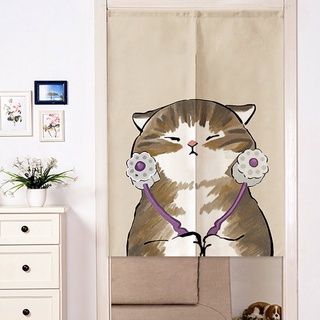 ผ้าม่านประตู ลายการ์ตูนแมว โนเรน สไตล์ญี่ปุ่น สําหรับห้องครัว ห้องน้ํา ทางเข้า ทางเข้า ห้อง ฉากกั้นประตู cortina cocina
