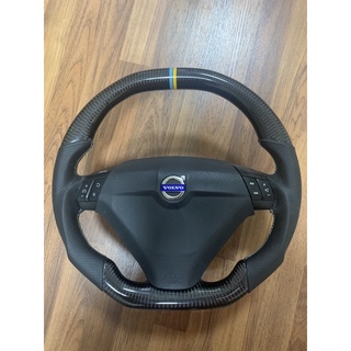 Rare Volvo Steering Wheel Racing Cabon for S60 V70 S60R V70R P2  Flat Top Sweden Flag