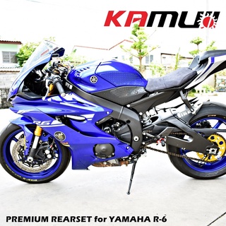 93. ชุดเกียร์โยง KAMUI คาร์บอนแท้ ตรงรุ่น R-6 R6 (Racing Style)ปรับระดับพักเท้า หัวเกียร์พับได้ พักเท้าพับได้ เกียร์โยง