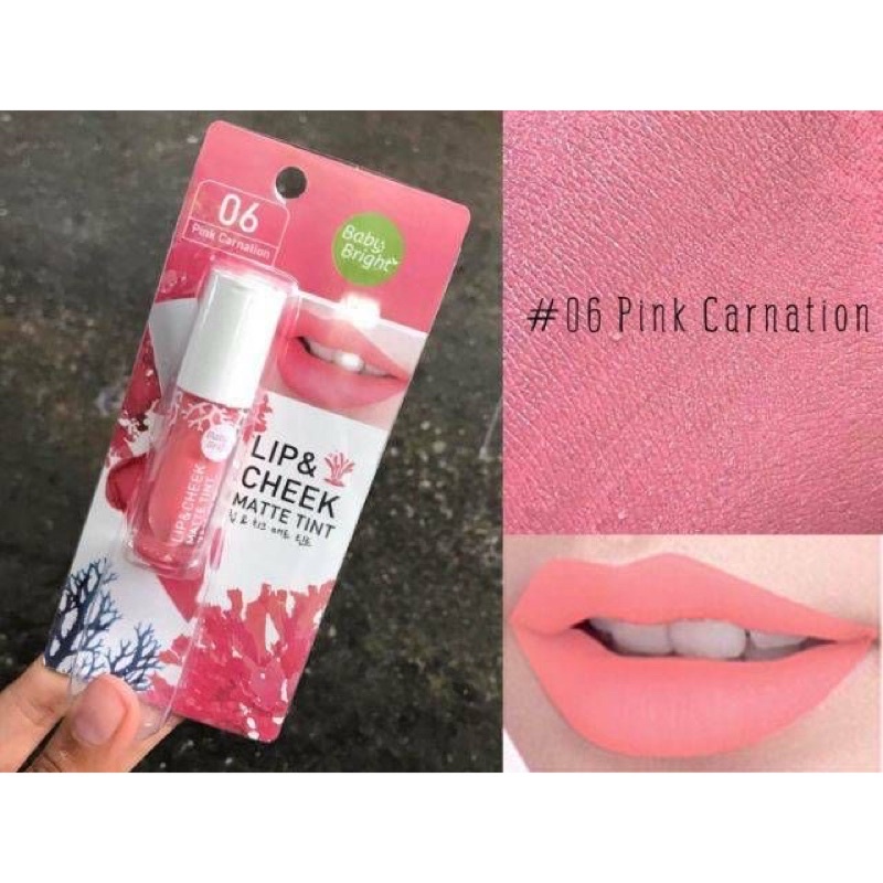 ลิปทิ้นท์-เบบี้ไบร์ท-ลิปมิว-นิษฐา-สี-06-pink-carnarion