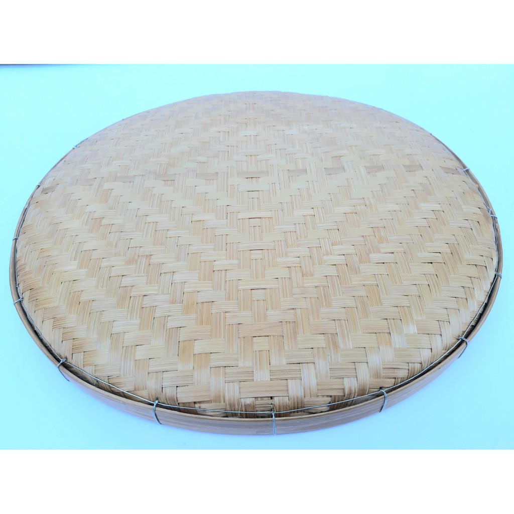 กระด้งไม้ไผ่-basket-bamboo-ขนาดเส้นผ่าฯ-30-ซม-ทำด้วยไม้ไผ่-งานฝีมือ-จากภูมิปัญญาชาวบ้าน-สำหรับตากอาหาร-หรือตกแต่งบ้าน