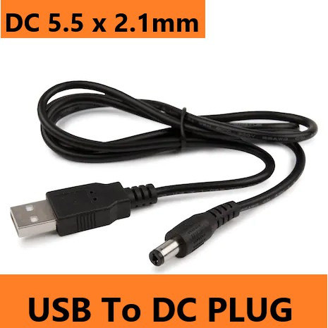 ภาพหน้าปกสินค้าสาย USB แปลงเป็น หัวแจ็ค DC 5.5 x 2.1mm ยาว 1 M. สำหรับ อุปกรณ์ อิเล็กทรอนิกส์ MP3/MP4 Player กล้อง อุปกรณ์เน็ตเวิร์ค