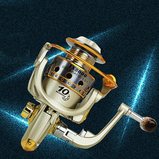 อุปกรณ์ตกปลา ล้อคันเบ็ดโลหะ 5.5:1 Gear Ratio 10 Axis เปลี่ยนซ้ายขวาได้