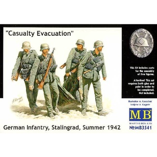 โมเดลประกอบฟิกเกอร์ทหาร Master Box 1/35MB3541 Casualty Evacuation, German Infantry, Stalingrad, Summer 1942"