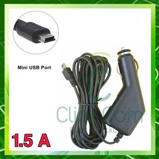 อุปกรณ์สำหรับ กล้องติดรถยนต์ Universal 5V 1.5A Car Charger Adapter with Mini USB Cable for GPS DVR Charging