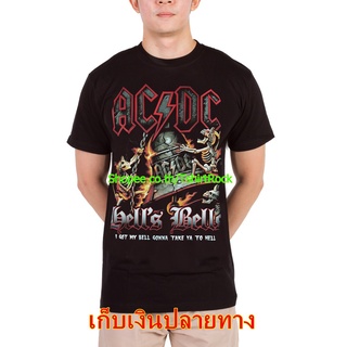 เสื้อยืดผ้าฝ้ายพรีเมี่ยมเสื้อวง Ac/Dc เสื้อผ้าแฟชั่น acdc เอซี/ดีซี เสื้อยืด วงดนตรี เสื้อวินเทจ RCM1180