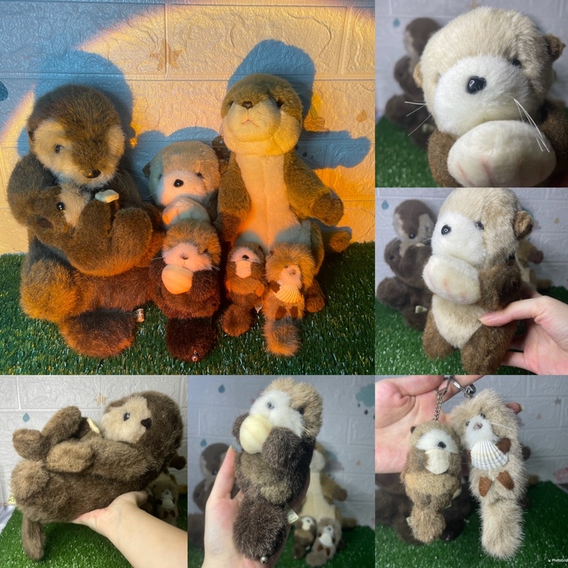 ครอบครัวน้องนาก-joyful-mates-และเพื่อนตัวน้อย-stuffed-sea-otter-soft-plush-งานสัตว์เหมือน-joyfulmates-หายาก