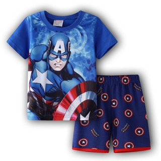 ชุดนอนผ้าฝ้าย The Avengers Captain America สำหรับเด็ก ASD1231