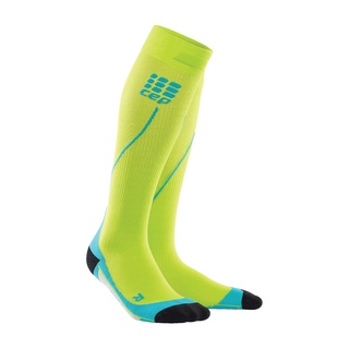 CEP RUN SOCKS 2.0 MEN - LIME/HAWAII BLUE - ถุงเท้ารุ่น 2.0 ความยาวคลุมเข่าผู้ชาย SIZE III