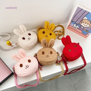 การ์ตูนฤดูหนาวเด็ก Plush Crossbody กระเป๋ากระต่ายน้อยน่ารักเหรียญเด็กผู้หญิงไหล่กระเป๋า