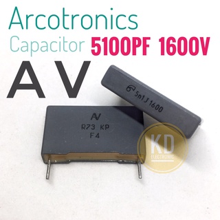 ((ชุด 5ชิ้น))5100pF 1600V AV Arcotronics (0.0051uF) ,(5.1nF) ,(512)