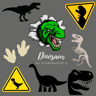 เซตนี้คุ้มสุดๆ Dinosaur เท่ๆ ตัวรีดติดเสื้อ แบรนด์ ตกแต่งกระเป๋าผ้า