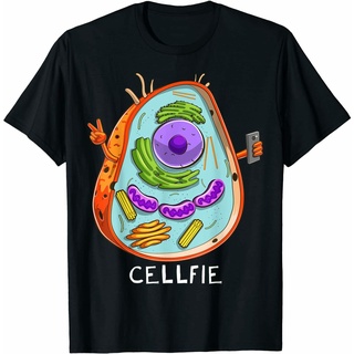 เสื้อยืดโอเวอร์ไซส์เสื้อยืด ผ้าฝ้าย พิมพ์ลาย Cellfie Biology เหมาะกับฤดูร้อน สําหรับผู้หญิงS-3XL