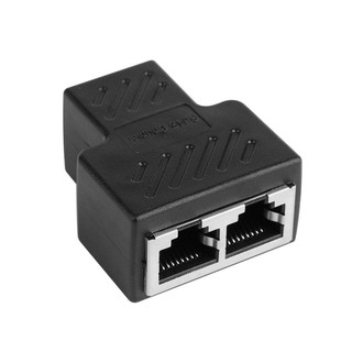 ภาพหน้าปกสินค้าสายเคเบิ้ลLan อะแดปเตอร์เชื่อมต่อ Extender Plug 1 To 2 Ethernet Rj45 Splitter ที่เกี่ยวข้อง