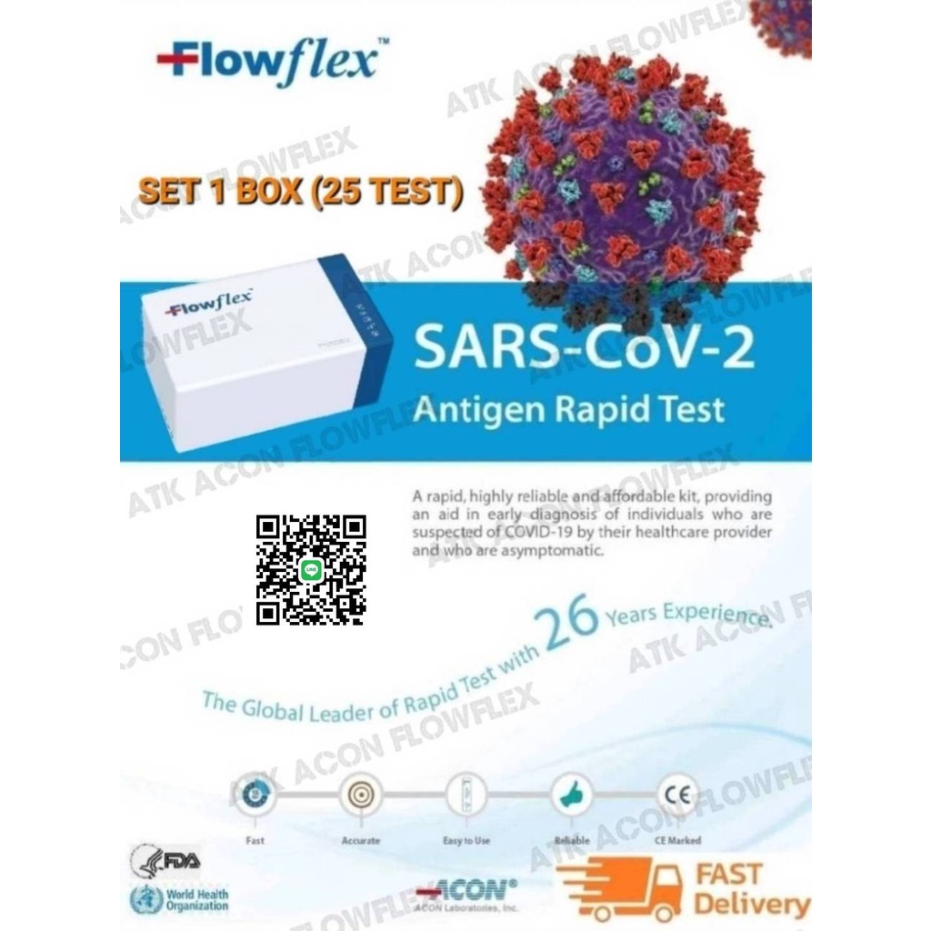 Flowflex แบบตรวจเฉพาะโควิด และแบบตรวจ3เชื้อ(โควิด,ไข้หวัดใหญ่สายพันธุ์A ...