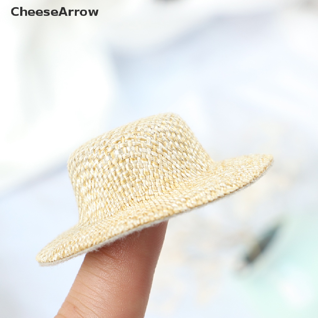 ภาพสินค้าCheesearrow หมวกฟางสาน ขนาดเล็ก สําหรับตกแต่งบ้านตุ๊กตา 2 ชิ้น จากร้าน cheesearrow11.th บน Shopee ภาพที่ 4