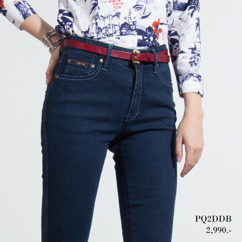 gsp-กางเกงยีนส์-กางเกงผู้หญิง-จีเอสพี-magic-jeans-กางเกงเก็บหน้าท้อง-ขายาว-สียีนส์เข้ม-pq2ddb