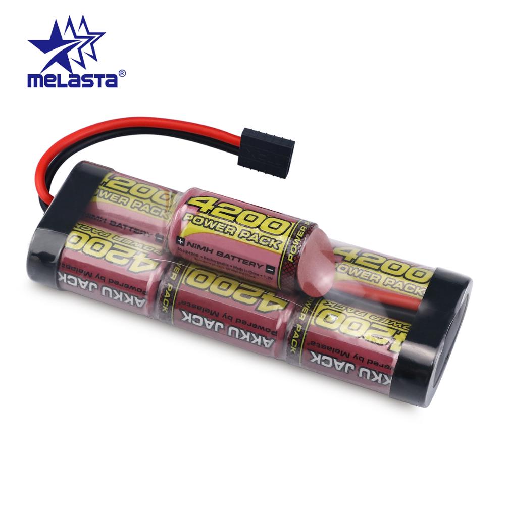 rc-racing-car-melasta-8-4v-4200mah-7cell-hump-pack-nimh-battery-pack-with-traxxas-discharge-plug