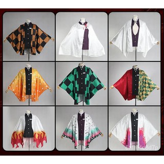 เสื้อคลุมดาบพิฆาตอสูร Demon Slayer Kimetsu No Yaiba Cosplay Shinobu Giyuu เสื้อชิโนบ