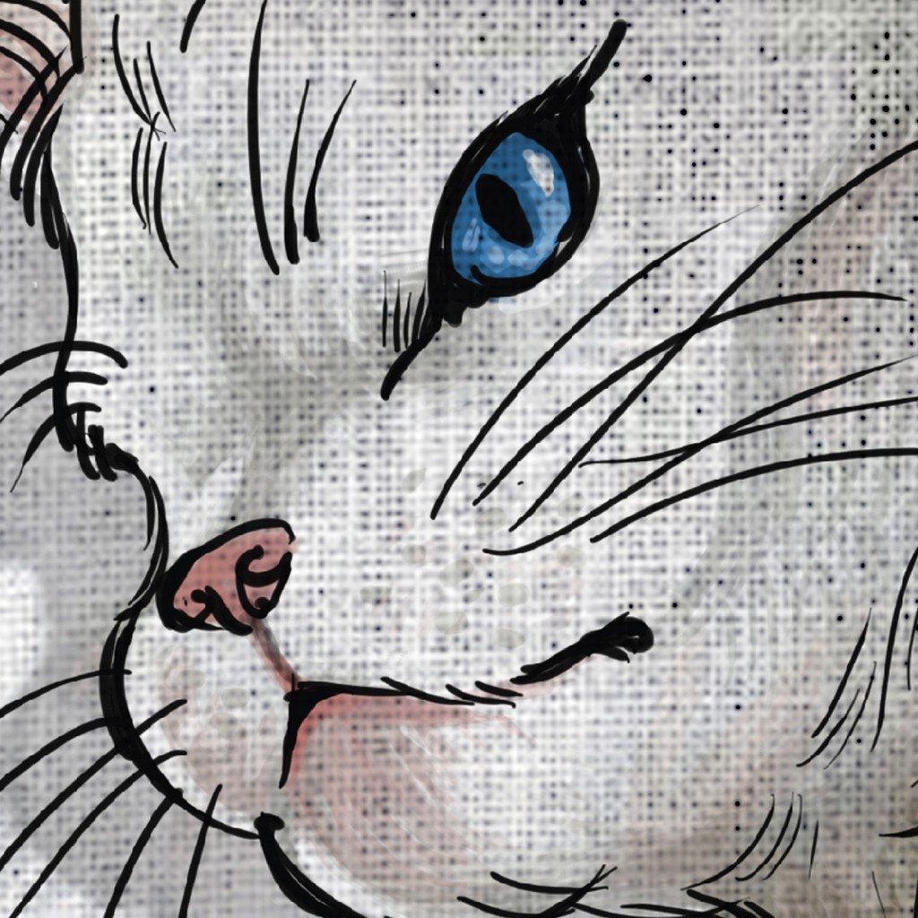 ผ้าแคนวาส-พิมพ์ลาย-แมวสัก-ไม่มีกรอบ-ขนาด-34-5x48-5-ซม-neko-tattoo-fabric-art-canvas-no-frame