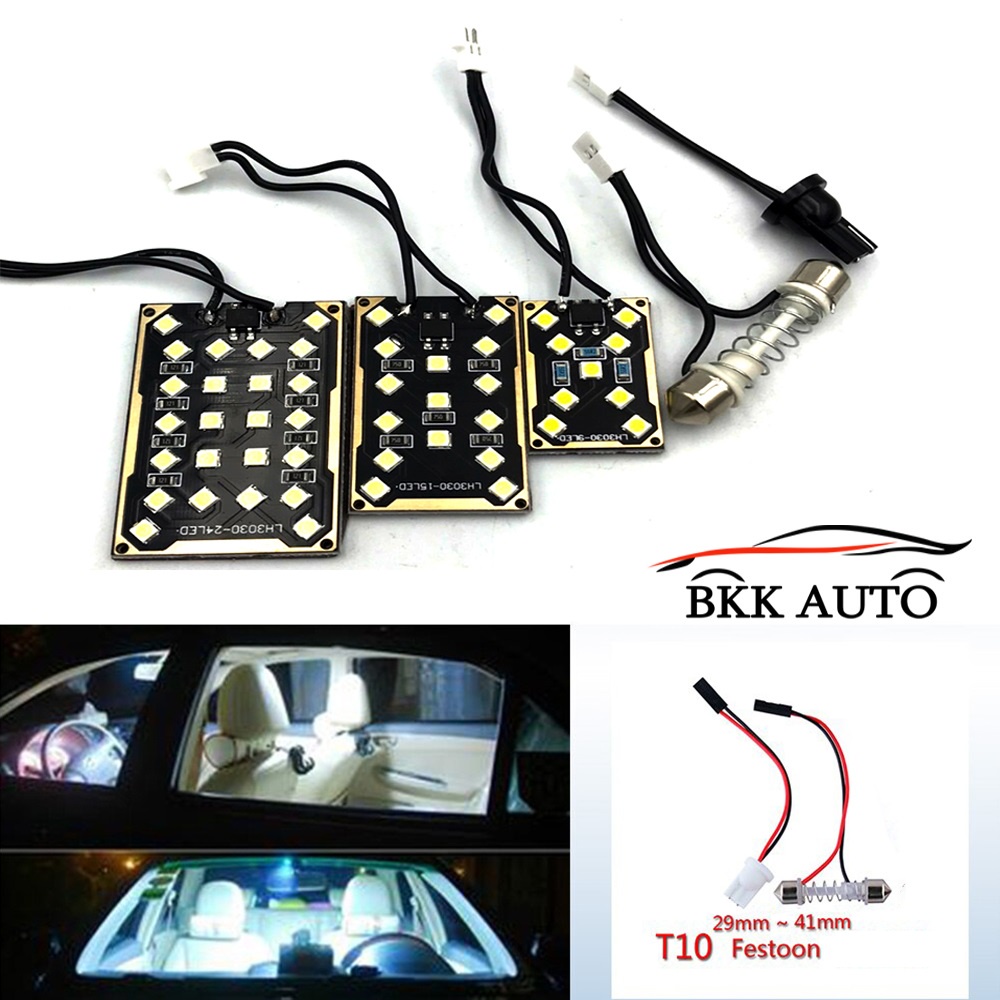 bkk-auto-ใหม่-ไฟเพดานรถยนต์-led-หน้าดำไฟสีขาว-ไฟติดเพดาน-12v-แผงไฟเพดานรถยนต์-ติดตั้งได้ทุกรุ่น-มีขั้วพร้อมในชุด