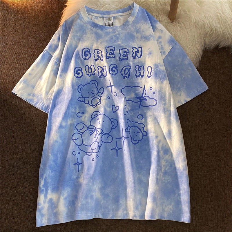 tie-dyed-short-sleeve-t-shirt-top-womens-2021-new-korean-style-summer-loose-half-sleeve-couples-dress-student-t-shirt-i