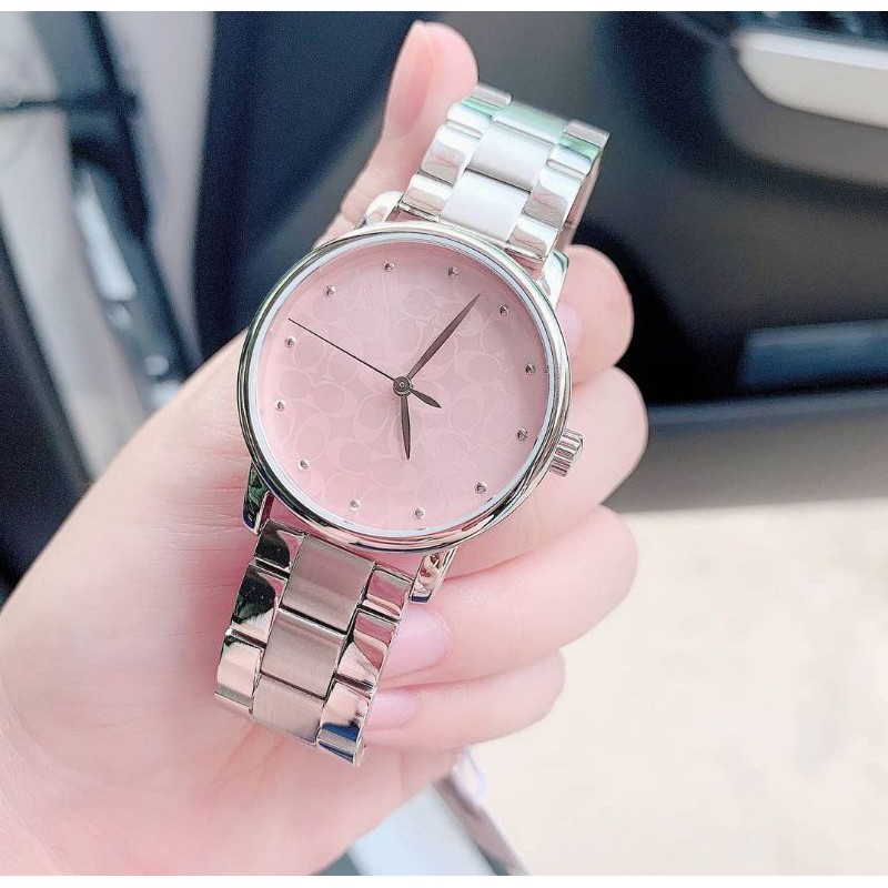 สด-ผ่อน-นาฬิกา-สีเงินหน้าปัดชมพู-coach-หน้าปัด-36-มิล-14503406-coach-grand-ladies-stainless-steel-watch