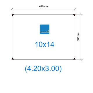 กราวชีท แผ่นรองเต็นท์ 4.2x3.0 FOR 10x14 kodiak springbar ผ้าใบหนา