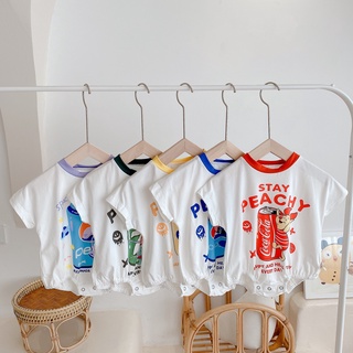 NT baby (สินค้าพร้อมส่ง)ชุดเด็กผู้ชาย เด็กผู้หญิง เสื้อผ้าเด็กอ่อน จั๊มสูทรอมเปอร์ บอดี้สูทแขนสั้น