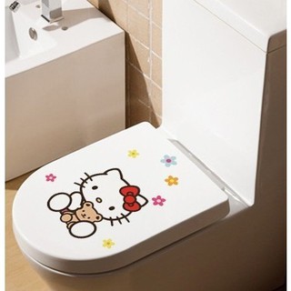 สติกเกอร์ ลายการ์ตูน Hello Kitty กันน้ํา สําหรับติดตกแต่งห้องน้ํา บ้าน 1 ชิ้น