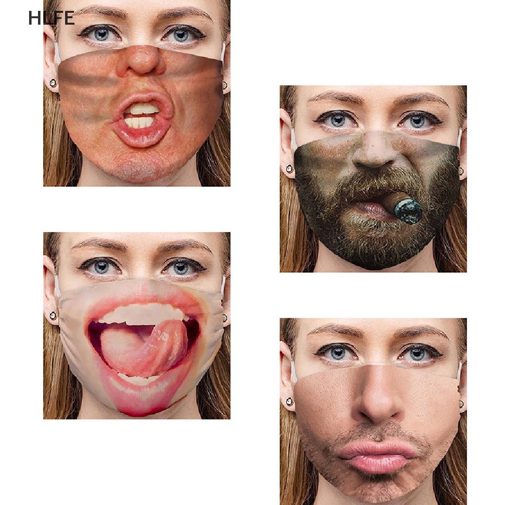 hl-หน้ากากปิดปาก-พิมพ์ลายหน้าตลก-3d-กันลม-ปรับได้-เหมาะกับเทศกาลฮาโลวีน-สําหรับทุกเพศ-fe