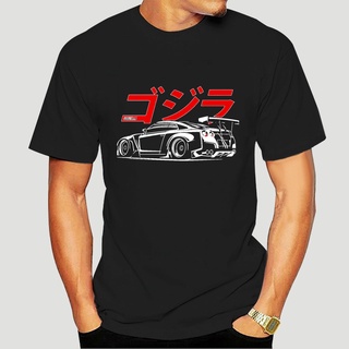 tshirtเสื้อยืดคอกลมฤดูร้อนเสื้อยืด พิมพ์ลายรถแข่ง Nissan R35 Gtr Skyline V6 Jdm Japan 2363D Nissan R35 Gtr Skyline Race