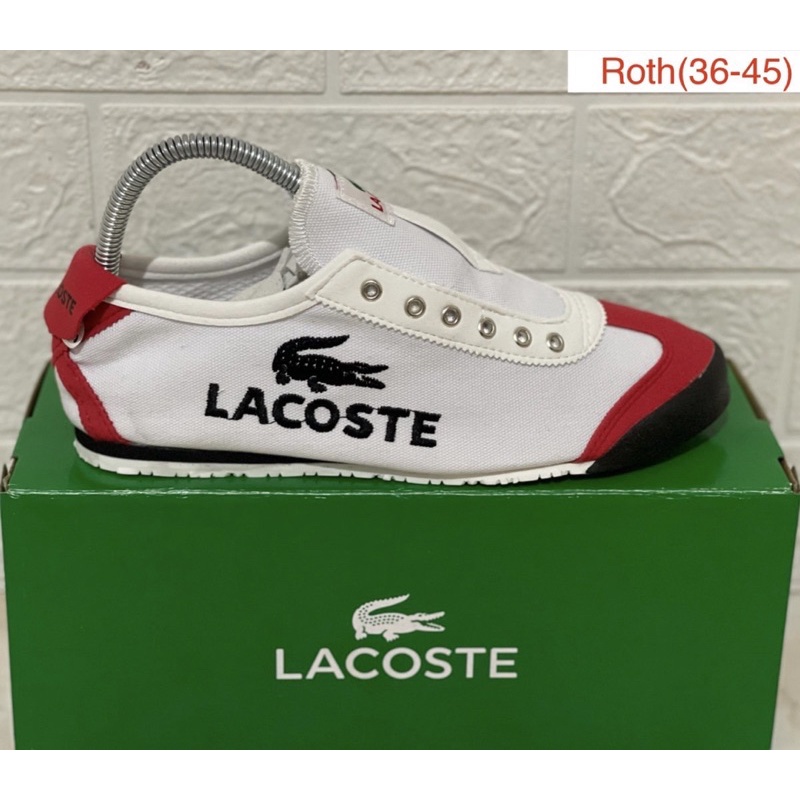 ภาพหน้าปกสินค้าLacoste รองเท้าผ้าใบ Slip-on ไม่มีเชือก36-45