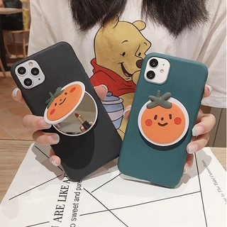 OPPO A5s A7 A3S A5 A9 A31 2020 A59 A37 A57 A39 A71 A73 A83 F1S Cartoon Fruit Soft TPU Bracket เคสโทรศัพท์พร้อมกระจกแต่งหน้า