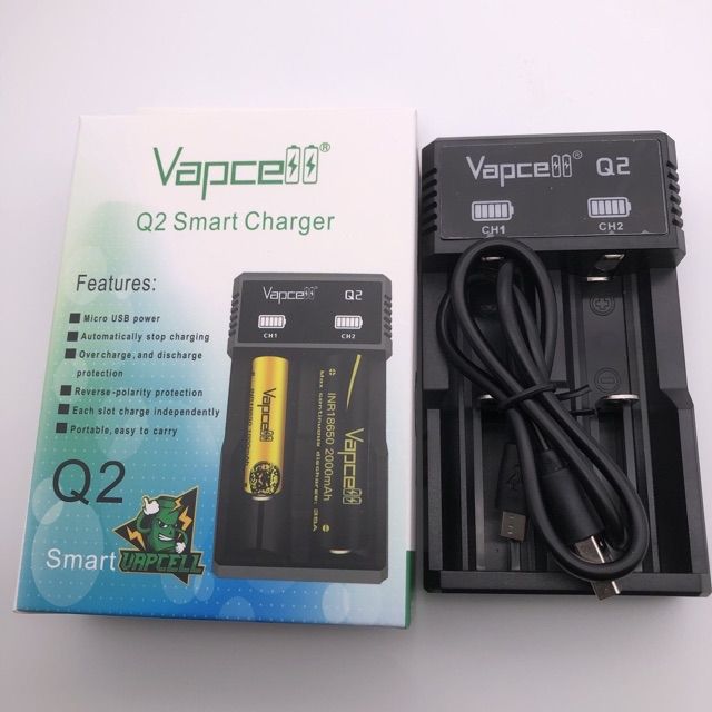 vapcell-q2-เครื่องชาร์จถ่าน-รางชาร์จถ่าน-แท่นชาร์จถ่าน-แบบ2ก้อน