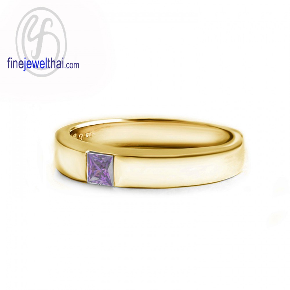 finejewelthai-แหวน-แหวนอะเมทิสต์-แหวนพลอย-แหวนเงินแท้-พลอยแท้-พลอยประจำเดือนเกิด-amethyst-silver-ring-r1408amt