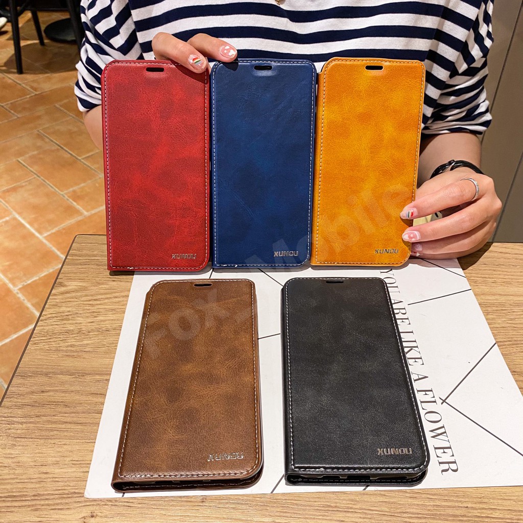 xundu-เคสฝาพับหนัง-samsung-note4-note5-note8-note9-note10-note20-note20ultra-note10lite-a7-2018-a9-2018-เคสซัมซุง