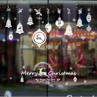 Transparent wall sticker สติ๊กเกอร์ติดผนัง Merry Christmas XH7249 (กว้าง105cm.xสูง87cm.)