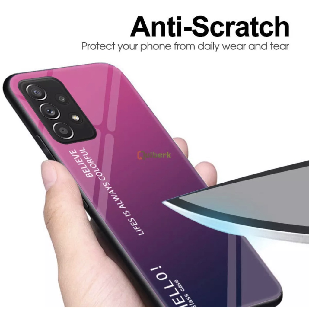 ส่งจากไทย-case-samsung-a52s-5g-เคสกระจกสองสี-เคสกันกระแทก-ขอบนิ่ม-เคสกระจกไล่สี-สินค้าใหม่