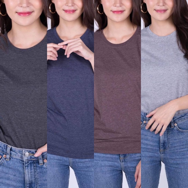 เสื้อยืด-คอกลม-ท้อปดราย