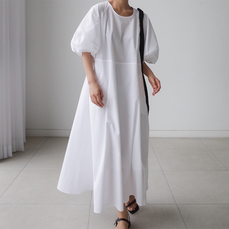 celmia-zanzea-ชุดเดรสยาวลําลอง-คอกลม-แขนพัฟ-ทรงเอ-แฟชั่นฤดูร้อน-สําหรับสตรี
