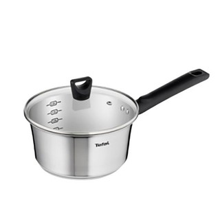 TEFAL หม้อด้ามพร้อมฝาแก้ว รุ่น Simpleo SCP16 ขนาด 16 ซม. สีสเตนเลส หม้อ เครื่องครัว