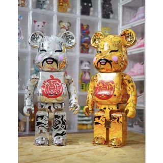 ฟิกเกอร์ Bearbrick The God of Wealth Bearbrick 400% 28 ซม. สีทอง สีเงิน