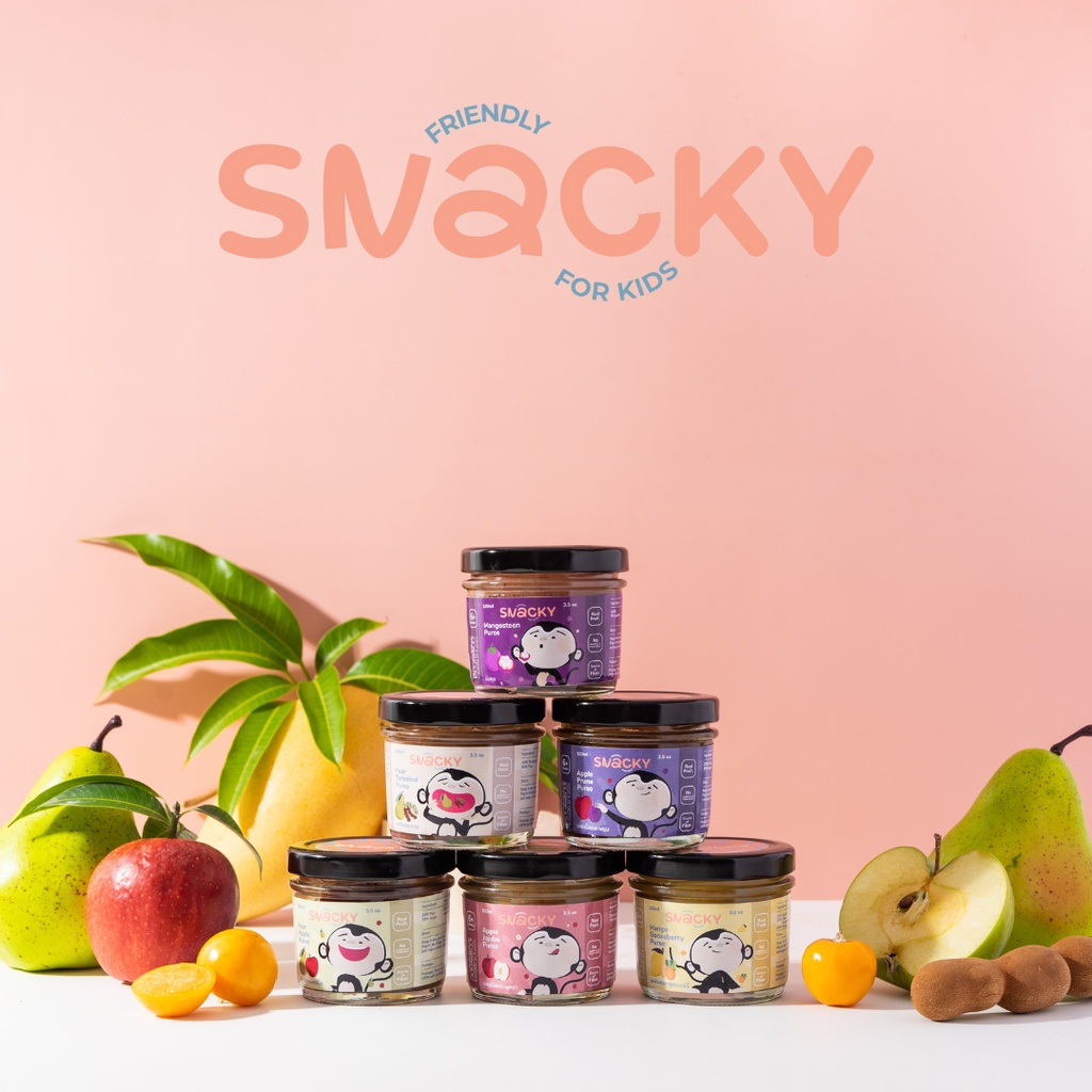 ภาพหน้าปกสินค้าSnacky Puree Baby Food สแน็กกี้ อาหารเสริมเด็กเล็ก อาหารเสริมช่วยระบบขับถ่าย อาหารเด็กพกพา อาหารสำหรับเด็ก 6 - 24 เดือน