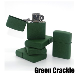 ภาพหน้าปกสินค้าไฟแช็กน้ำมัน สีเขียวผิวทราย Green Crackle ที่เกี่ยวข้อง