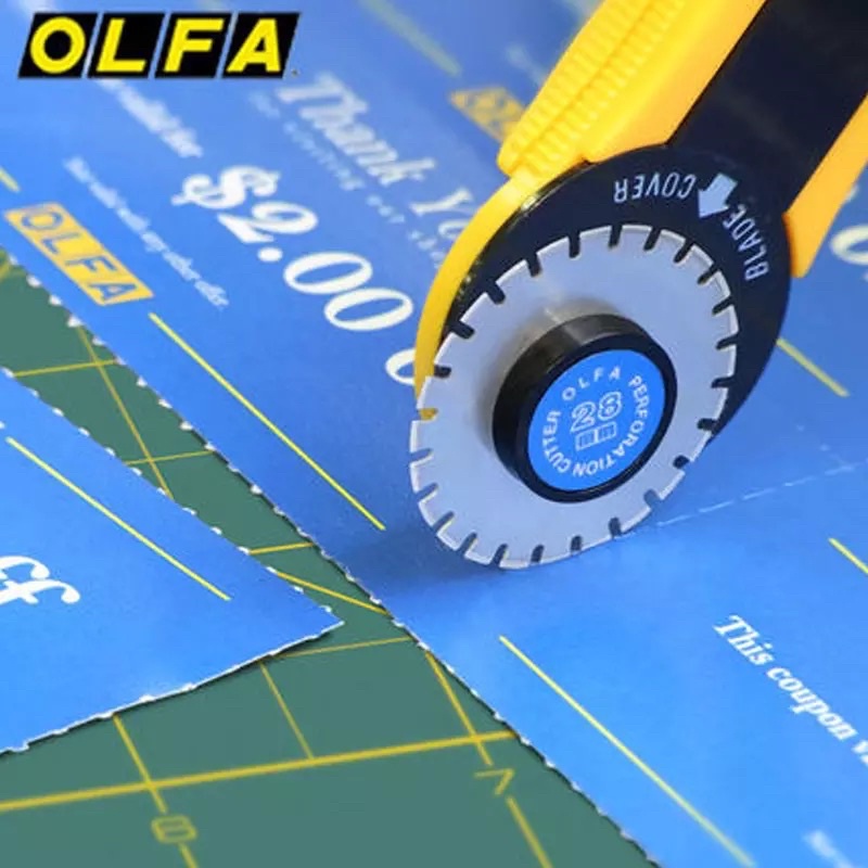 rotary-cutter-28mm-olfa-ใช้ใบตัดปรุ-หรือใบกลม-ใช้ได้เลย-จร๊า